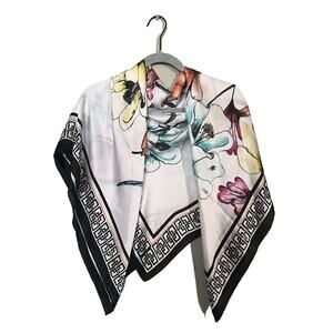 Chico's Square Scarf Wrap‎ Multicolor Floral Print